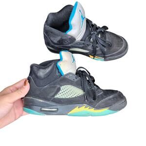 Jordan 5 Retro Mid Aqua Basketball Sneakers Shoes Boy's Size: 4.5Y